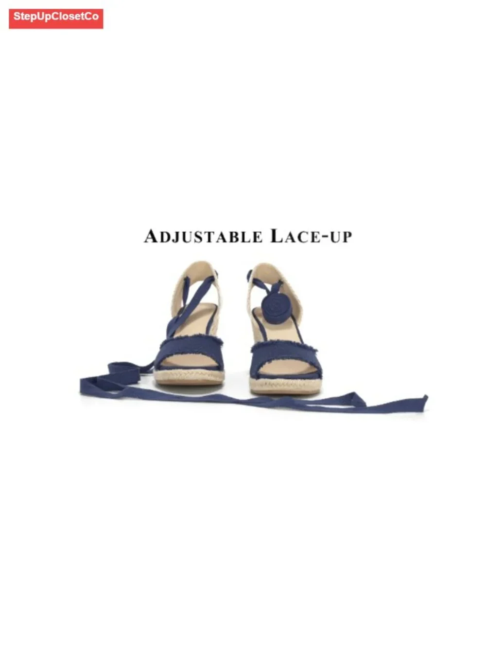 Women's Wedge Sandals Espadrilles Open Toe Ankle Strap Lace Up Platform Summer